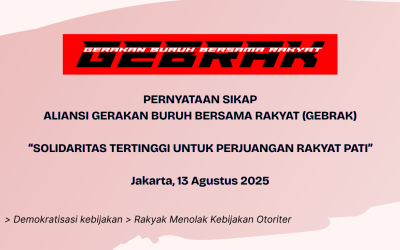 PERNYATAAN SIKAP GEBRAK: “SOLIDARITAS UNTUK RAKYAT PATI”
